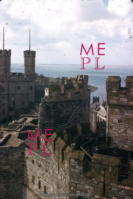 : View of Caernarvon Castle, North Wales : View of Caernarvon Castle, North Wales