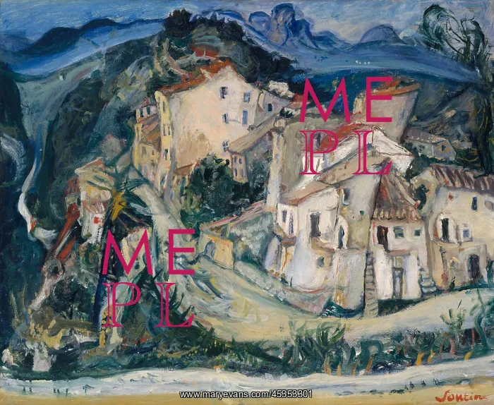 : View of Cagnes, by Chaim Soutine, 1924-25, Russian : View of Cagnes, by Chaim Soutine, 1924-25, Russian