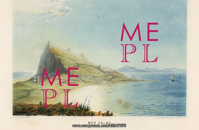 : View of a calm sea at Gibraltar on the Mediterranean : View of a calm sea at Gibraltar on the Mediterranean