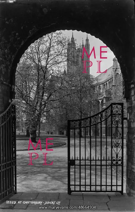 : View of Canterbury Cathedral through an Archway : View of Canterbury Cathedral through an Archway