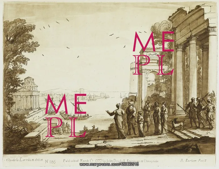 : View of Carthage with Dido and Aeneas : View of Carthage with Dido and Aeneas
