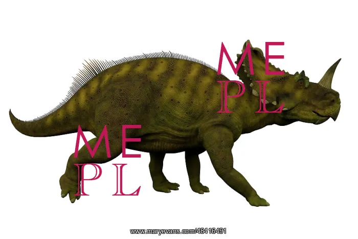 : Side view of a Centrosaurus dinosaur : Side view of a Centrosaurus dinosaur