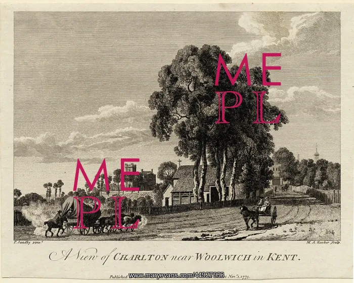 : A view of Charlton near Woolwich, Kent : A view of Charlton near Woolwich, Kent