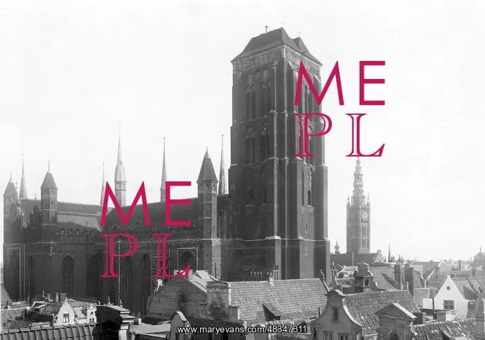 : View of the Church of St. Mary, 1932 : View of the Church of St. Mary, 1932