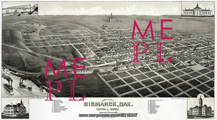 : View of the city of Bismarck, North Dakota, ? : View of the city of Bismarck, North Dakota, ?