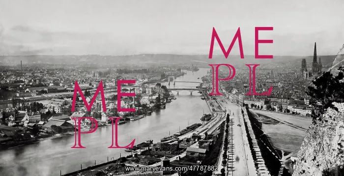 : View of the city centre of Rouen along the river Seine : View of the city centre of Rouen along the river Seine