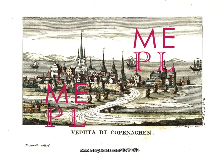 : View of Copenhagen, Denmark, circa 1808 : View of Copenhagen, Denmark, circa 1808