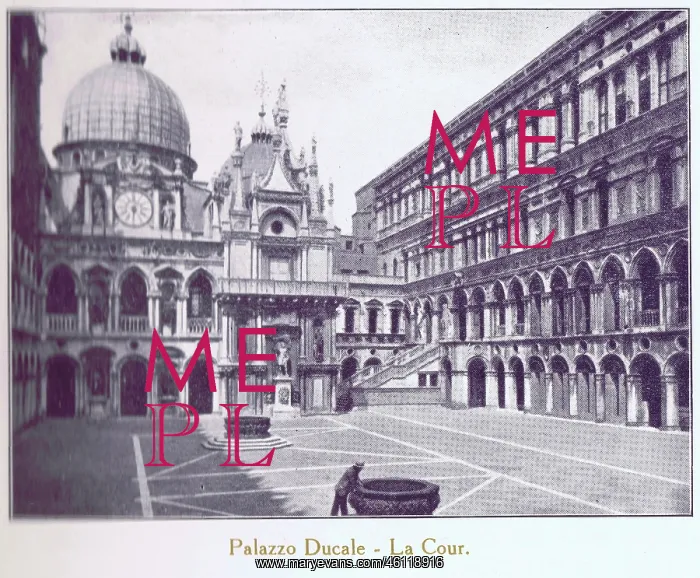  : A view of the courtyard of Palazzo Ducale, Venice, 1929