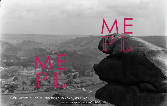 : View of Cromford from the Black Rocks : View of Cromford from the Black Rocks