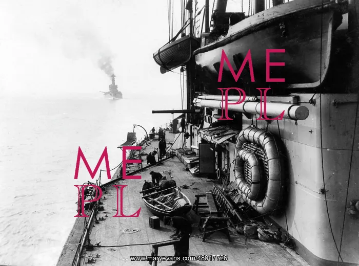 : View on deck HMAS Australia, WW1 : View on deck HMAS Australia, WW1