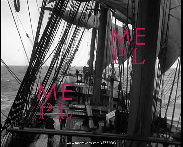 : View From the Deck of a Large Windjammer Sailing : View From the Deck of a Large Windjammer Sailing