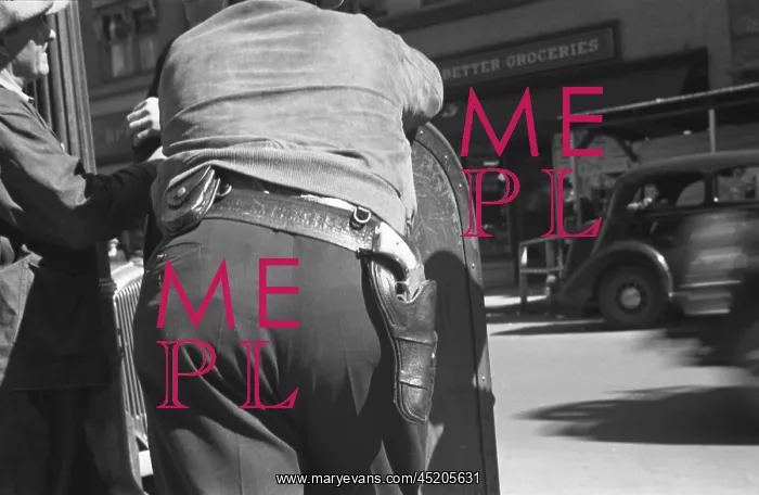 : Back view of a deputy sheriff with a gun ? : Back view of a deputy sheriff with a gun ?