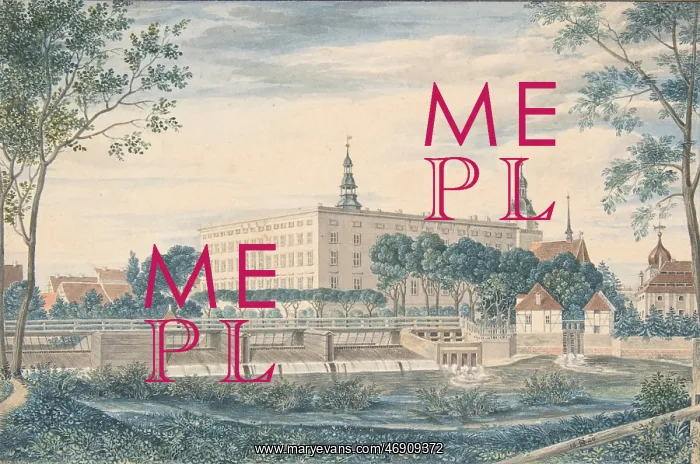 : View of the Dessau Castle from the East, 1820 : View of the Dessau Castle from the East, 1820