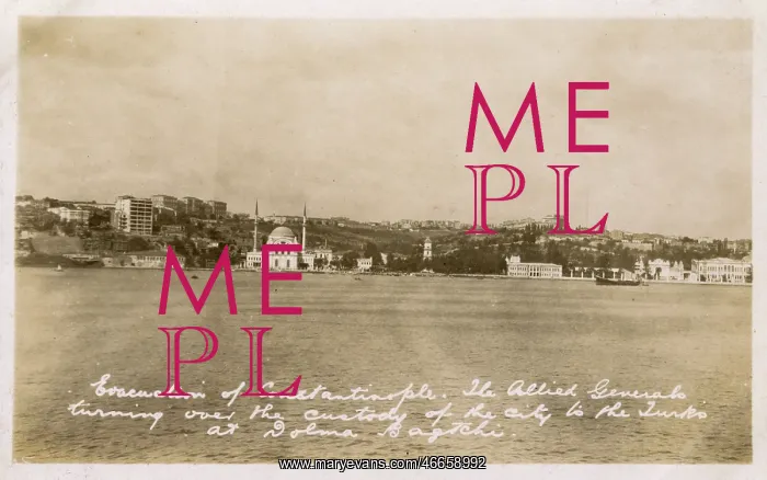 : View toward Dolmabahce, handing control of Istanbul to Turks : View toward Dolmabahce, handing control of Istanbul to Turks
