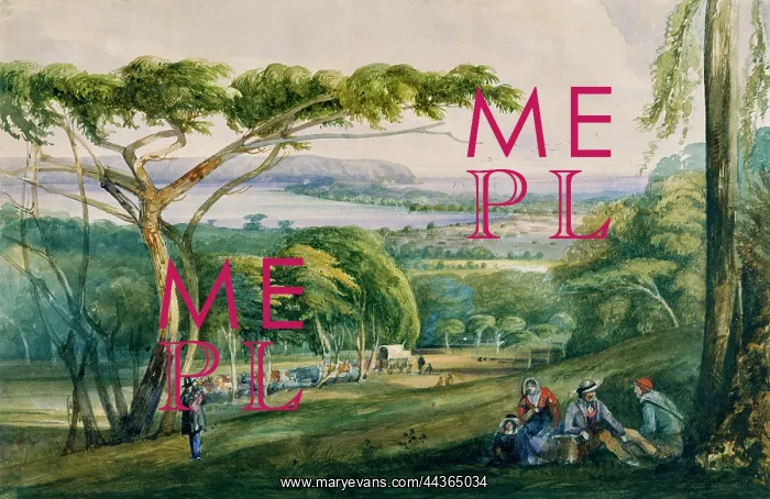 : View of Durban Bay from the Berea, circa 1847 : View of Durban Bay from the Berea, circa 1847