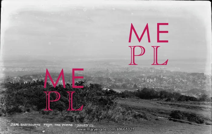 : View of Eastbourne from the Downs : View of Eastbourne from the Downs