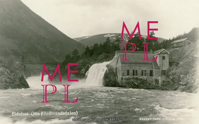 : View of Eidefoss-Otta, Gudbrand Valley, Norway : View of Eidefoss-Otta, Gudbrand Valley, Norway