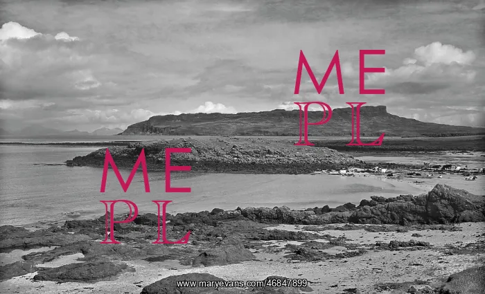 : View of Eigg from Muck, Scotland : View of Eigg from Muck, Scotland