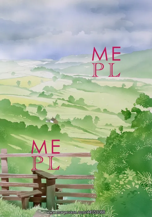 : View down an English valley : View down an English valley