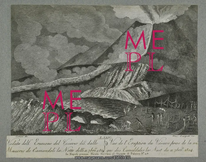 : View of the eruption of Vesuvius - 1804 : View of the eruption of Vesuvius - 1804