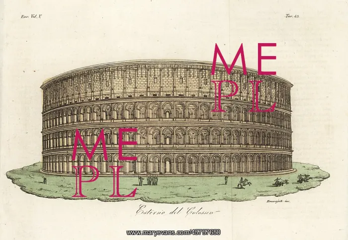 : View of the exterior of the Coliseum, Rome : View of the exterior of the Coliseum, Rome