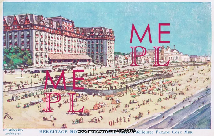 : A view of the exterior of the Hermitage Hotel, La Baule : A view of the exterior of the Hermitage Hotel, La Baule