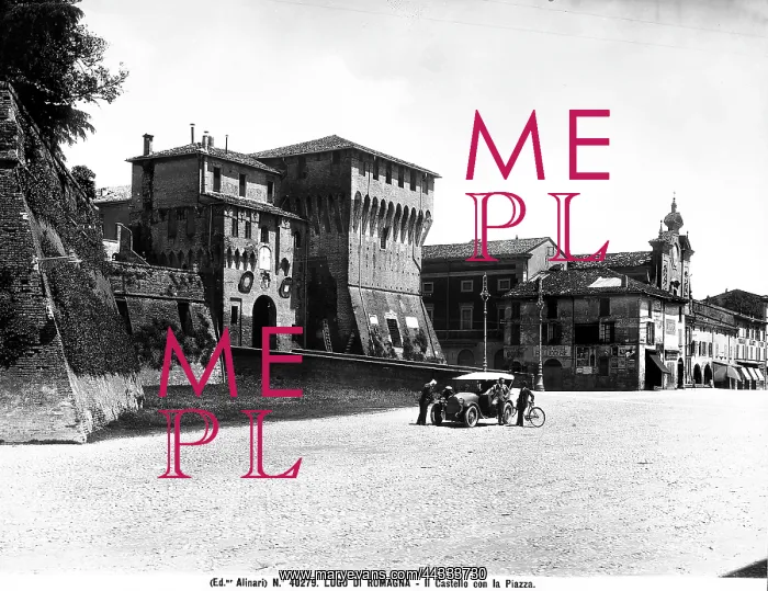 : Italy. View of the Fortress of Lugo di Romagna and its piazza : Italy. View of the Fortress of Lugo di Romagna and its piazza