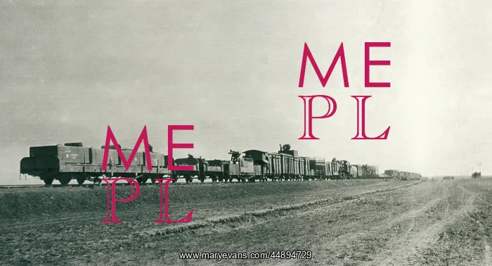 : View of a fully armed train, Iraq : View of a fully armed train, Iraq