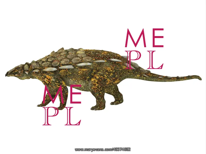 : Side view of a Gargoyleosaurus dinosaur : Side view of a Gargoyleosaurus dinosaur