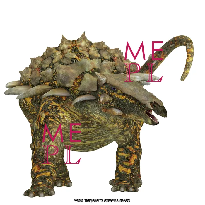 : Front view of a Gargoyleosaurus dinosaur : Front view of a Gargoyleosaurus dinosaur