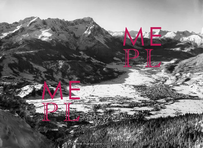 : View of Garmisch-Partenkirchen in winter, 1936 : View of Garmisch-Partenkirchen in winter, 1936