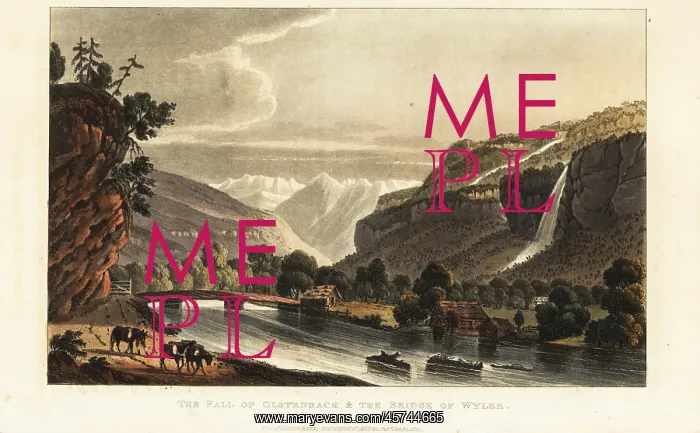 : View of the glaciers; alps; waterfall and bridge : View of the glaciers; alps; waterfall and bridge