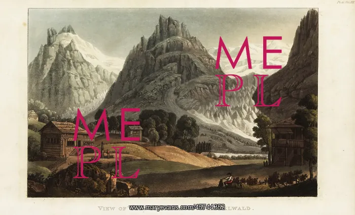 : View of the Glaciers of Grindelwald, Switzerland : View of the Glaciers of Grindelwald, Switzerland