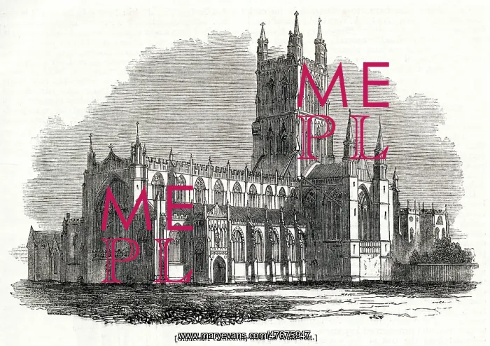 : View of Gloucester Cathedral, Gloucestershire : View of Gloucester Cathedral, Gloucestershire