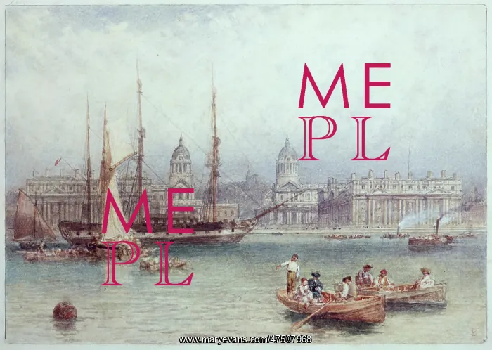: A View of Greenwich from the River : A View of Greenwich from the River