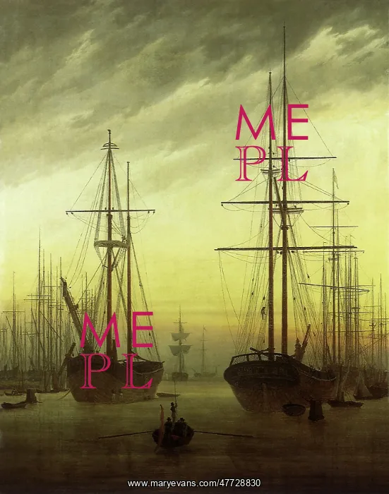 : View of a Harbour, by Caspar David Friedrich : View of a Harbour, by Caspar David Friedrich