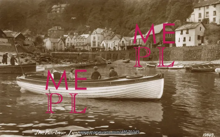 : View of the harbour, Lynmouth, Devon : View of the harbour, Lynmouth, Devon