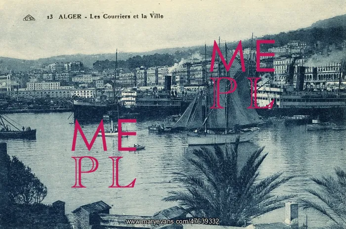  : View of the harbour with mailboats, Algiers, Algeria