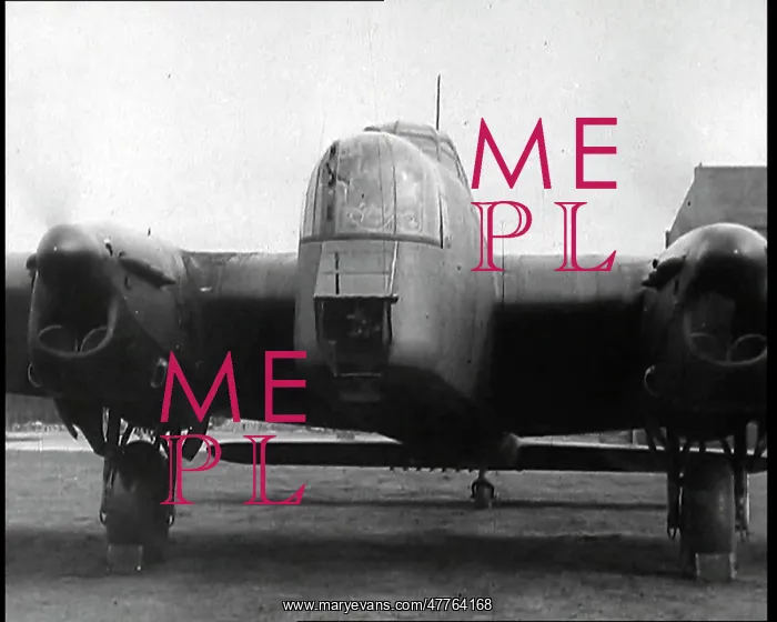: Front View of a Heavy Bomber Aeroplane With : Front View of a Heavy Bomber Aeroplane With