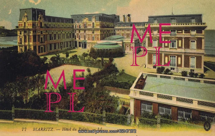  : A view of the Hotel du Palais at Biarritz