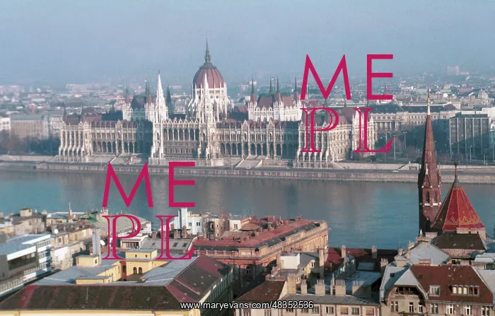 : View of Hungarian Parliament from Buda River, 1995 : View of Hungarian Parliament from Buda River, 1995
