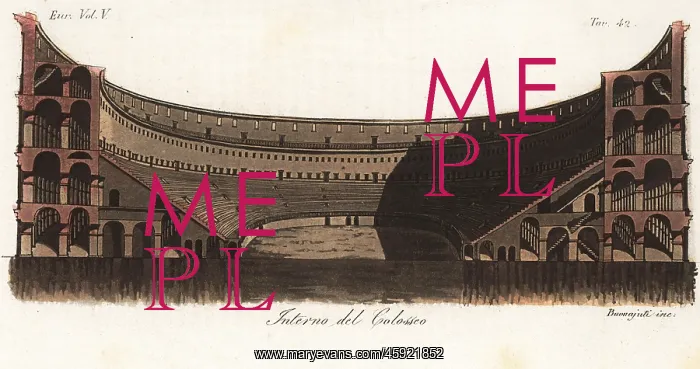 : View of the interior of the Coliseum, Rome : View of the interior of the Coliseum, Rome