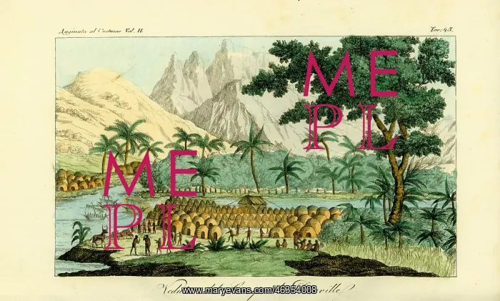 : View of Jean-Baptiste Douville's camp on the : View of Jean-Baptiste Douville's camp on the