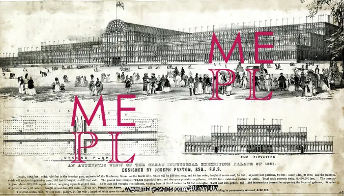 : View of Joseph Paxton's Crystal Palace, 1851 : View of Joseph Paxton's Crystal Palace, 1851