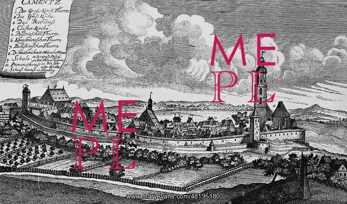: View of Kamenz in the 18th century : View of Kamenz in the 18th century