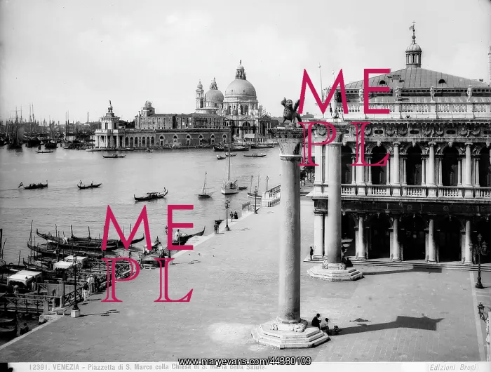: Italy. View of the lagoon from Piazzetta, S : Italy. View of the lagoon from Piazzetta, S