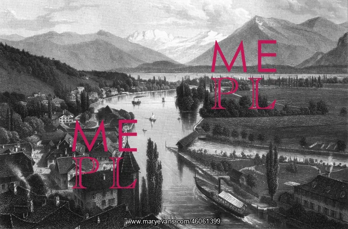 : A View of Lake Thun : A View of Lake Thun