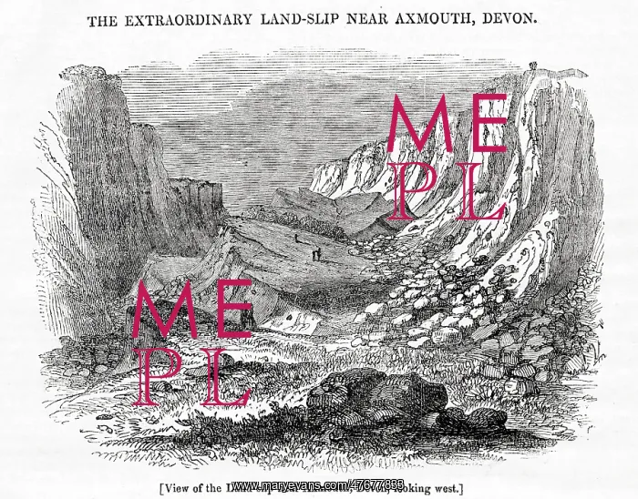 : View of landslide near Axmouth, Devon : View of landslide near Axmouth, Devon