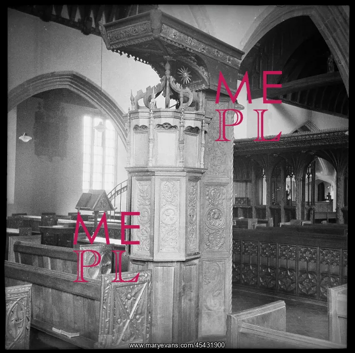 : Detail view of a lead-lined font in St James Church : Detail view of a lead-lined font in St James Church