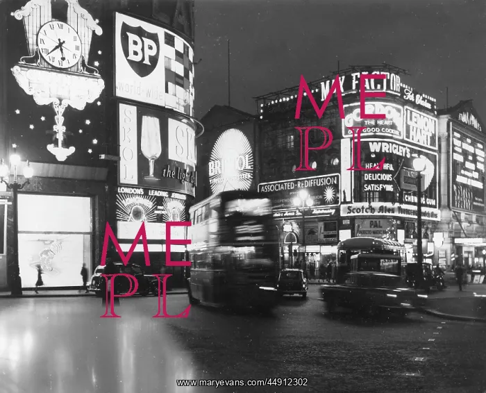 : View of the lights at Piccadilly Circus, London : View of the lights at Piccadilly Circus, London